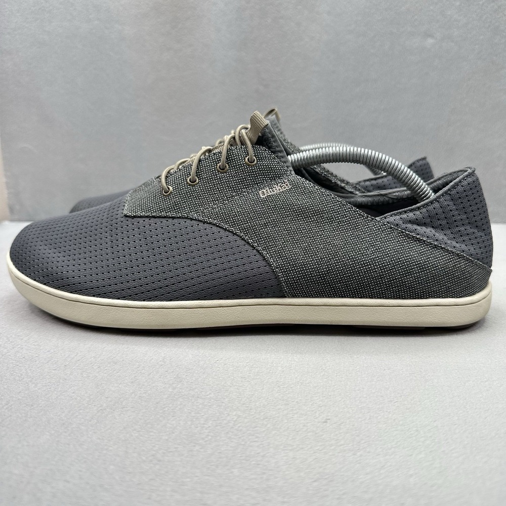 OluKai Nohea Moku Mens Size 12 Shoes Slip-On Gray Mesh Comfort Sneakers - Picture 3 of 8